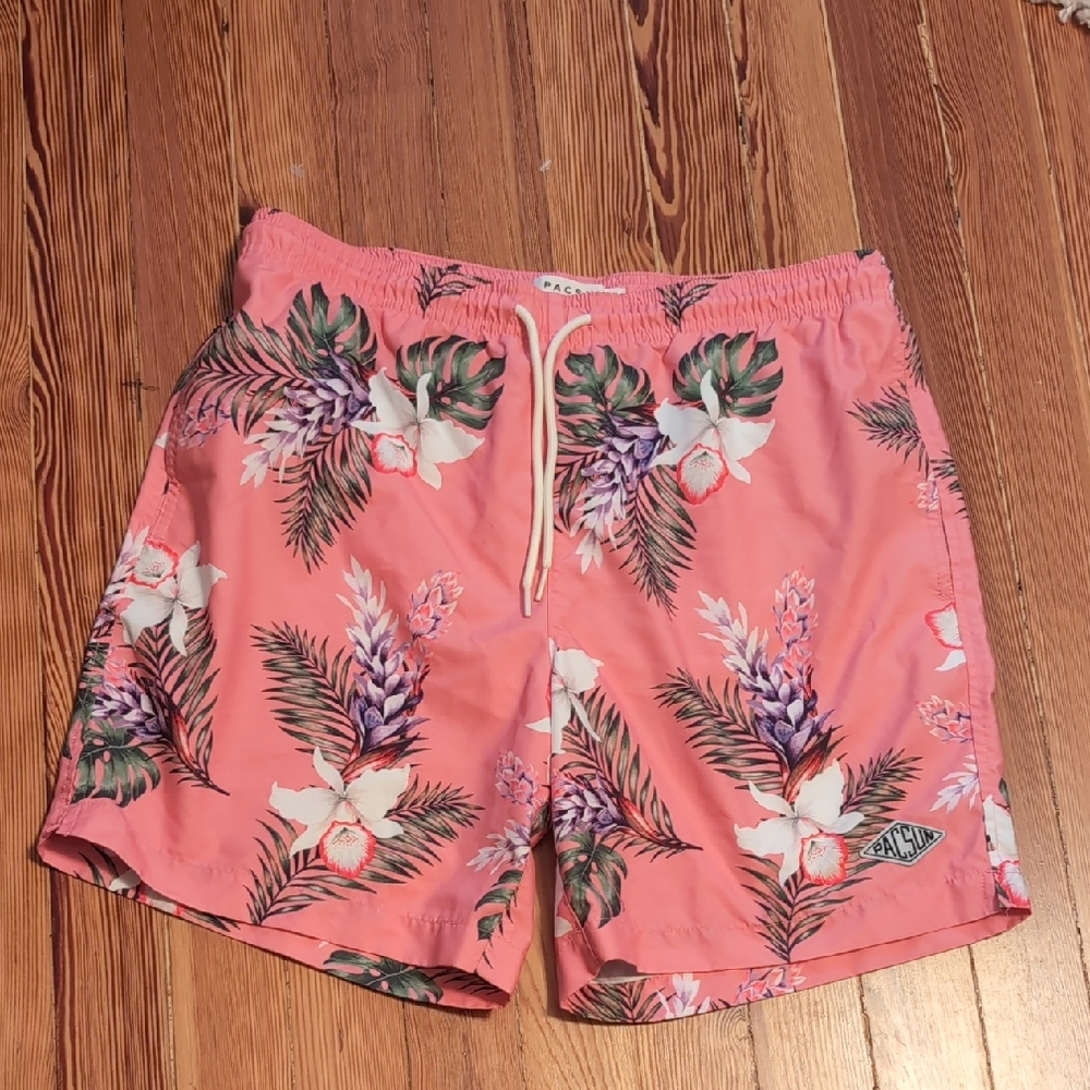 PacSun Salmon Tropical Men's Swinwear